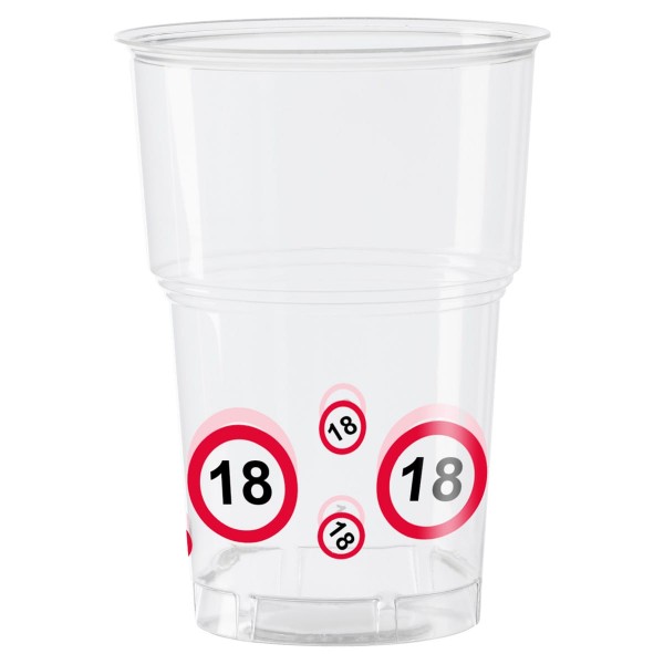 10 Verkehrsschild 18 Becher 350ml