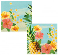 12 Bunte Hawaii Servietten 33cm