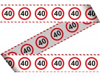Verkehrsschild 40 Absperrband 15m