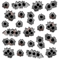 Selbstklebende Kugellöcher Set 24-teilig