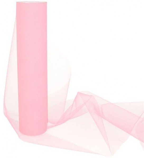 Tüll Stoff Rosa Tischrolle 25m x 30cm