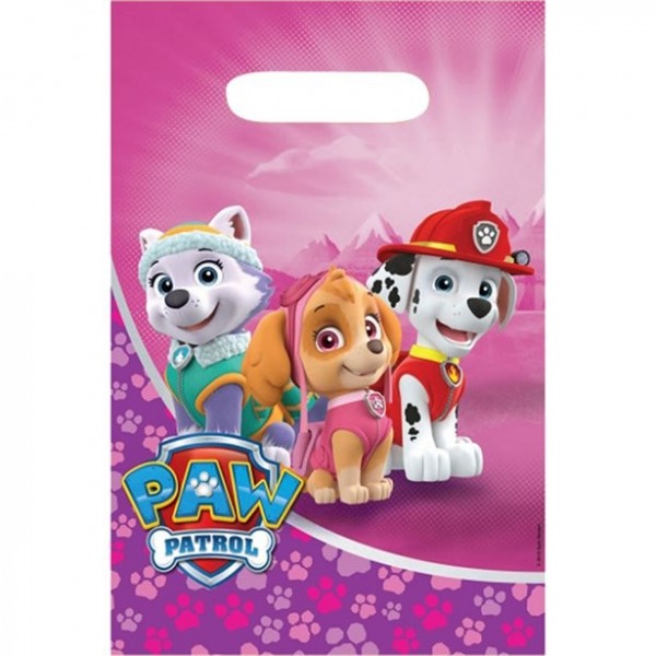 8 Paw Patrol Girls Geschenktüten pink