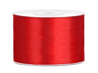 25m Satin Geschenkband rot 5cm breit