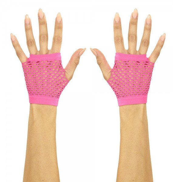 Kurze Netzhandschuhe In Pink