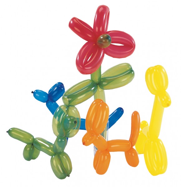20 Modellierballons mit Pumpe 1,35m