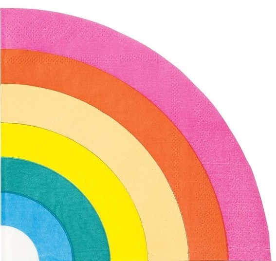 16 Rainbow Splash Servietten 29cm