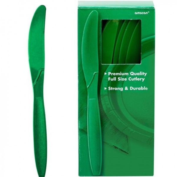 100 Kunststoff Messer grün