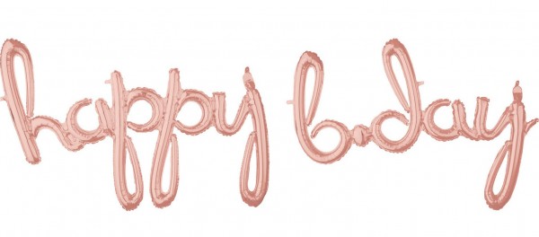 Happy B-Day Folienballon roségold 99x68cm