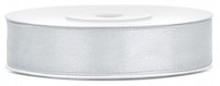 25m Satin Geschenkband silber 12mm breit