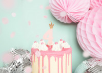 Birthday Queen Zahl 4 Tortenkerze 9,5cm