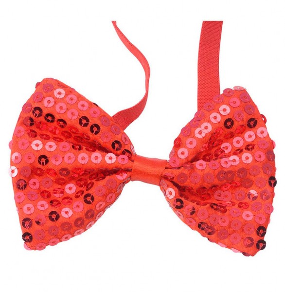 Elegante Pailetten-Fliege Rot