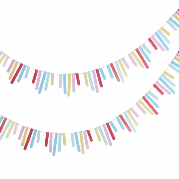 3 bunte Party Fransengirlande à 1m 2