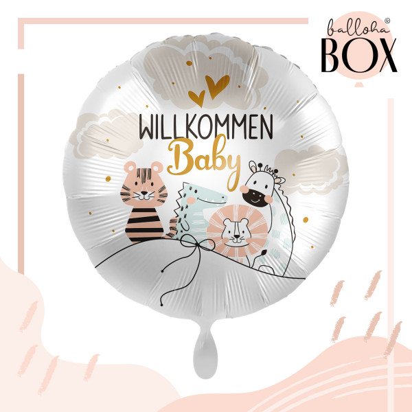 Balloha Geschenkbox DIY Willkommen Baby XL