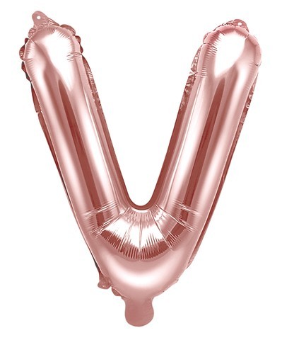 Folienballon V roségold 35cm
