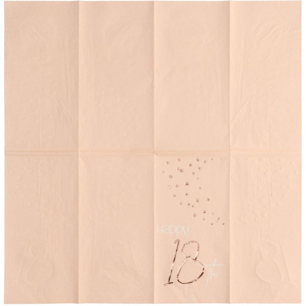 10 Rosy Blush 18th Birthday Servietten 33cm 3