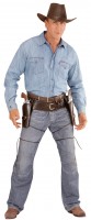 Brauner Doppel-Pistolenhalter Im Western Look