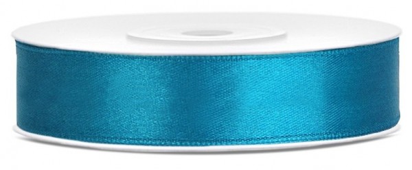 25m Satin Geschenkband türkis 12mm breit