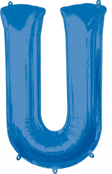 Folienballon Buchstabe U blau XL 83cm