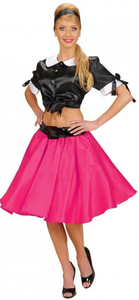 Pinker Satin Damenrock