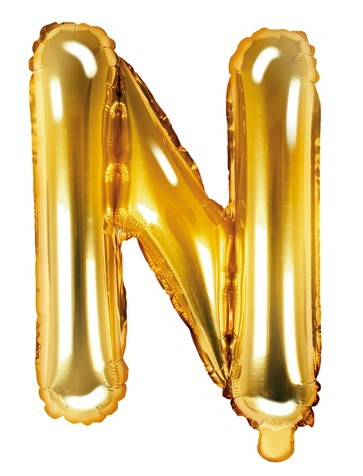 Folienballon N gold 35cm