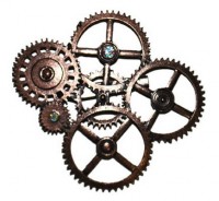Bronze Steampunk Brosche