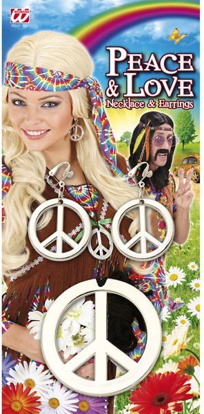 Peace Kette Und Ohrring Set 2