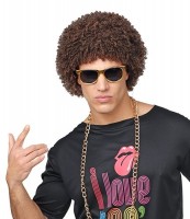 Braune Afro Perücke Robby