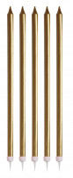 24 Goldene Mix & Match Tortenkerzen 17cm