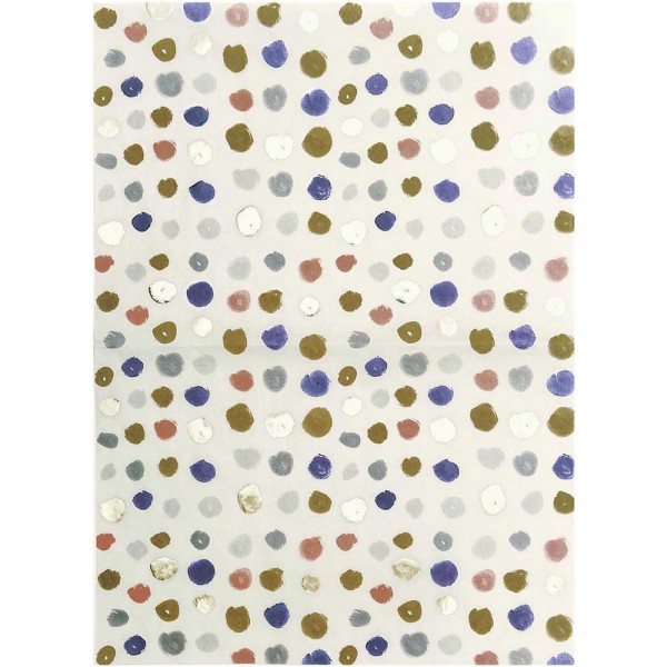 Paper Patch Papierbogen Punkte blau-gold 30x42cm