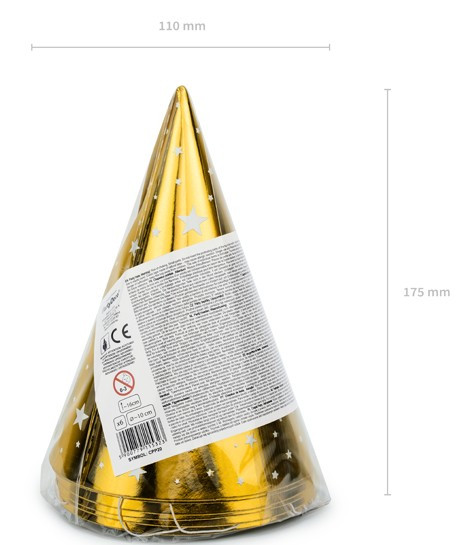6 VIP New Year Partyhüte 16cm 3