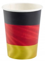 6 Deutschland WM Pappbecher 500ml
