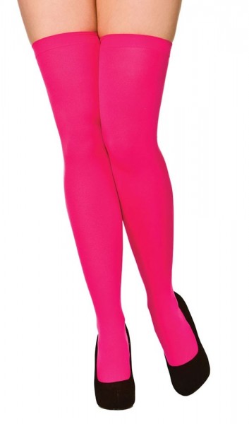 Pinke Overknee Strümpfe