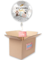 Satin Willkommen Baby Folienballon 71cm