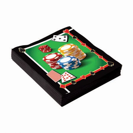 16 Casino Club Servietten 25cm