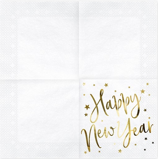 20 VIP New Year Servietten 33cm 4