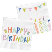 20 Eco Birthday Servietten 33cm