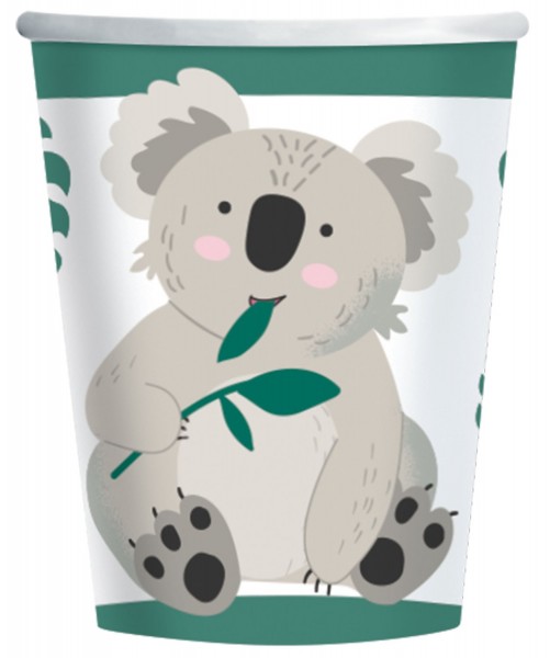 8 Süße Koala Pappbecher 250ml