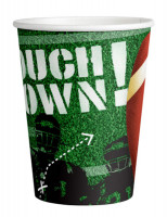 8 Touchdown Football Pappbecher 250ml