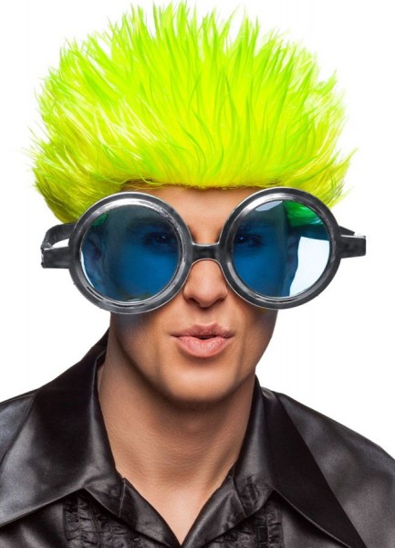 XXL Silberne Party Brille Rund