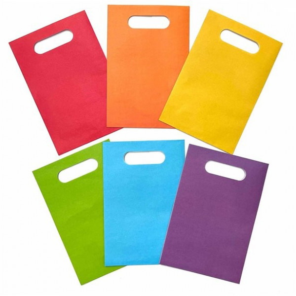 6 bunte Papier Geschenktüten