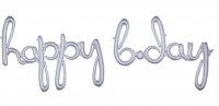 Holografischer Happy B-Day Ballon
