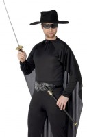 Schwarzer Rächer Kostüm Zubehör Set