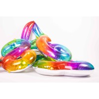 Vorschau: Zahl 3 Super Rainbow Folienballon 86cm