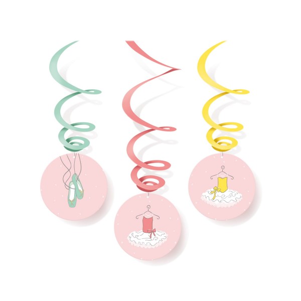 6 Kleine Ballerina Spiral Hänger