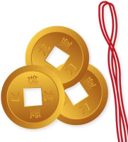 Neujahrsfest Chunjie Glücks Münzen