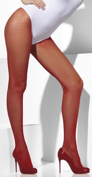 Feine Rote Netzstrumpfhose
