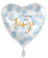 Yippie ein Junge Folienballon 45cm