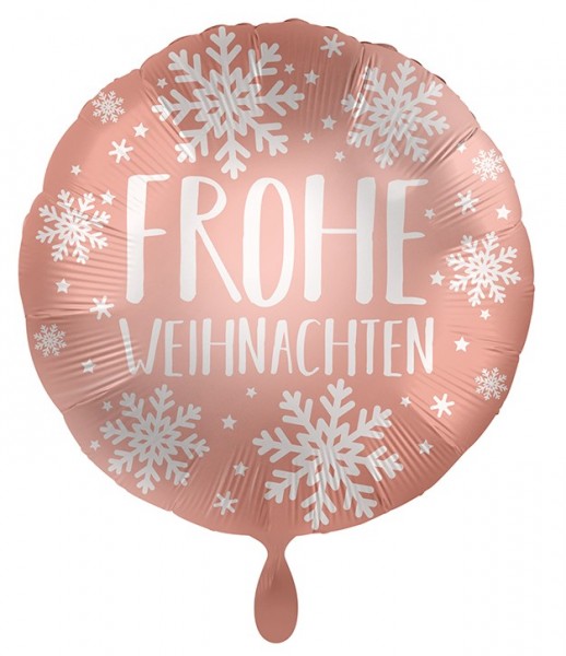 Weihnachts-Ballon Snowflakes rosegold 45cm