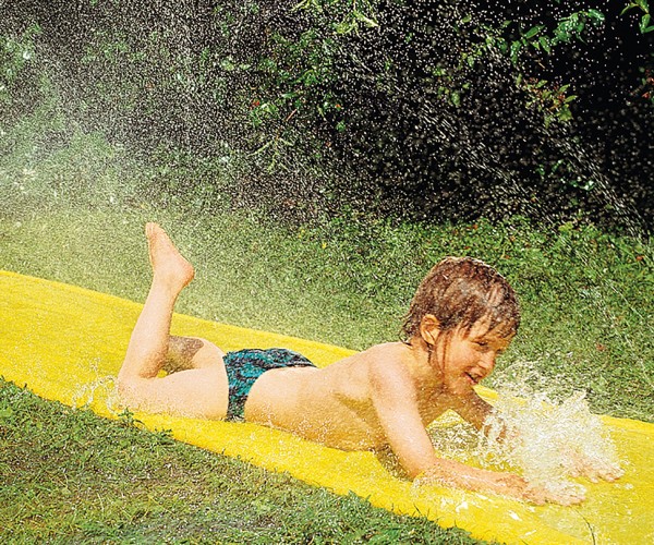 Gelbe Wasserrutsche 6,1m x 80cm