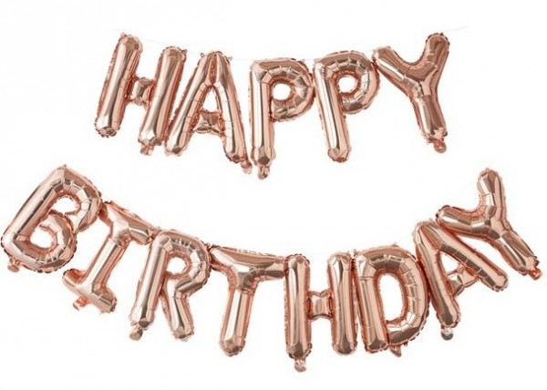 Rosy Party Birthday Ballongirlande 5m